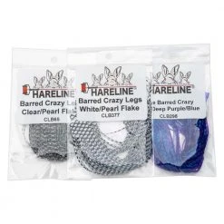 Hareline Dubbin Chenille, Braid & Body Materials Barred Crazy Legs