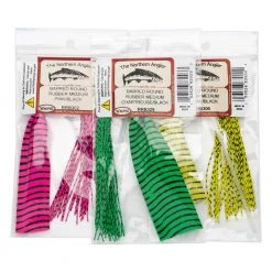 Wapsi Fly Barred Round Rubber Chenille, Braid & Body Materials