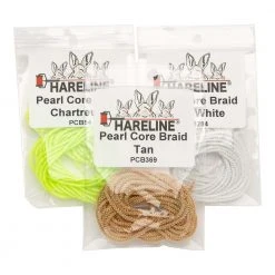 Hareline Dubbin Pearl Core Braid Chenille, Braid & Body Materials