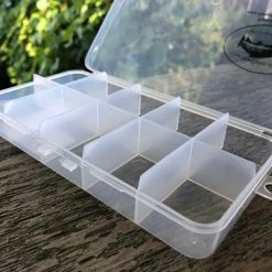 New Phase Ten Compartment Clear Poly Box Flies & Boxes